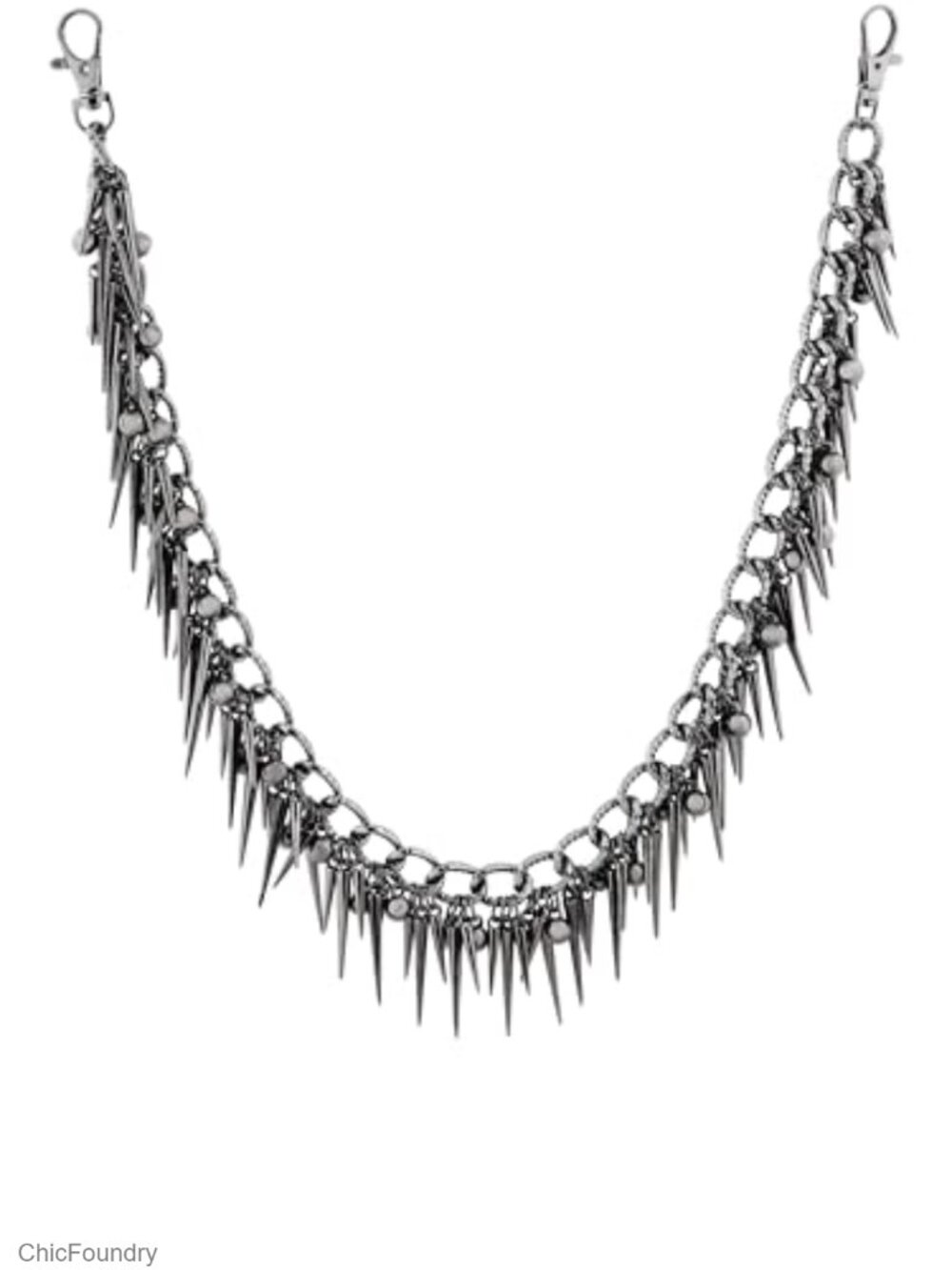 Goth Punk Spike Rivet Pants Chain Wallet Belt Chain Grunge Emo Accessory